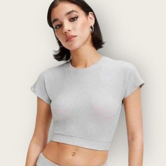 NWT | Good American | Sparkle Crop Top | Silver001 | Size 2/M - Picture 15 of 15